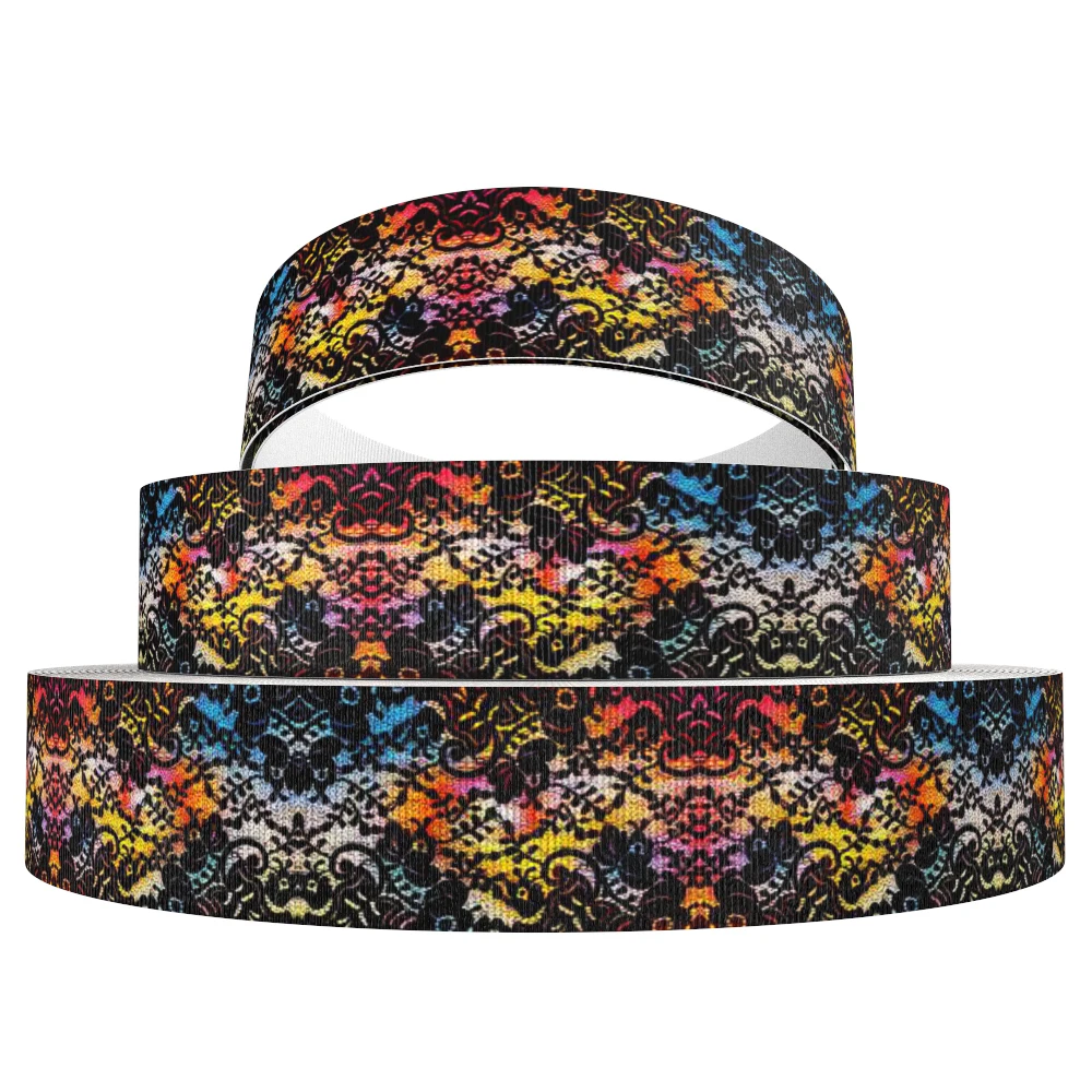David accessories " 25 мм звезда Полиэстеровая корсажная лента 50yds, материалы для ручных поделок, упаковка для свадебного подарка, 50Yc5695 - Цвет: 1077587006