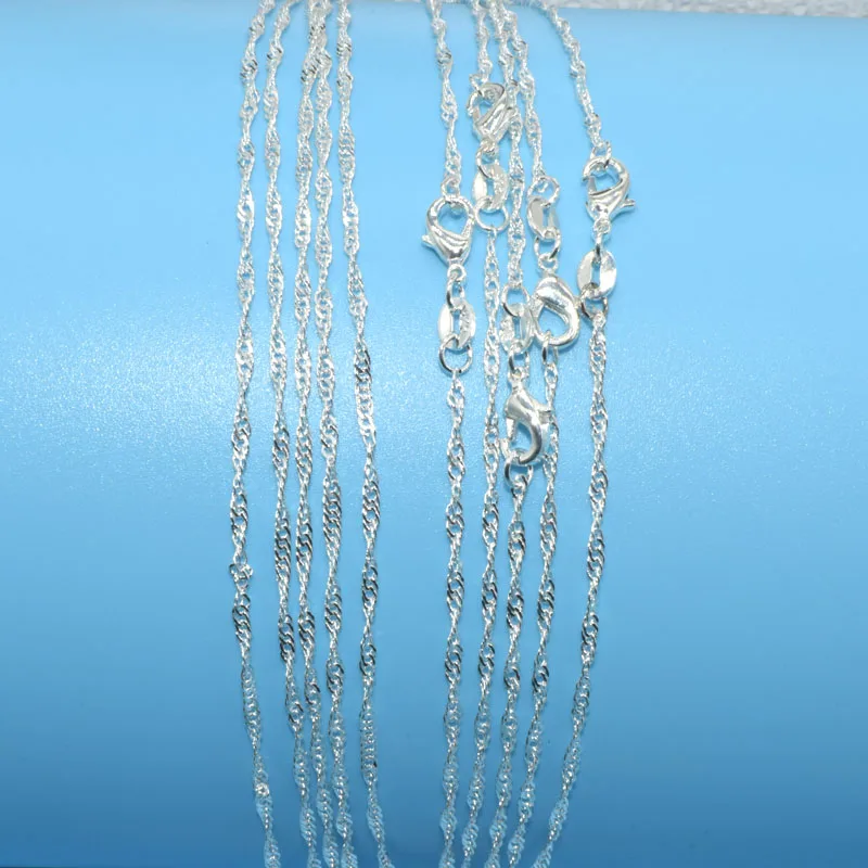 Цепочка Женская крученая серебристая, 1,6 мм, 26 дюймов, 1 шт.