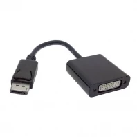 (100 шт./лот) черный мини-адаптер DisplayPort DP к DVI с одним соединением активный видео