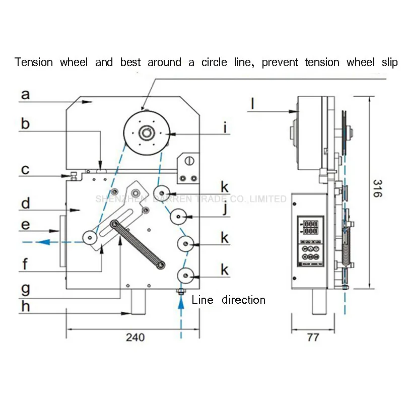 

Genuine Supply Winder tension, electronic tensioner tension digital display, large diameter ET-2000