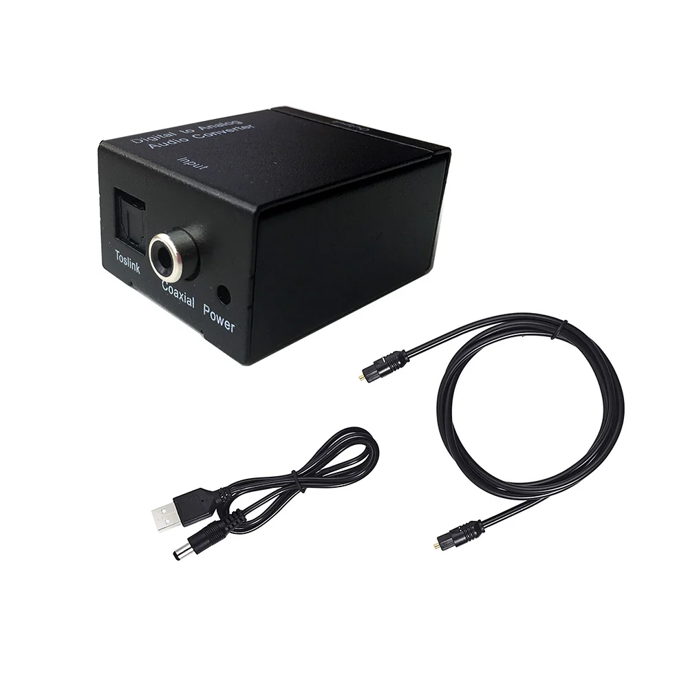 RCA L/R Digital to Analog Audio Converter Fiber Optical Coaxial Signal SPDIF Decoder DAC Amplifier | Электронные компоненты и