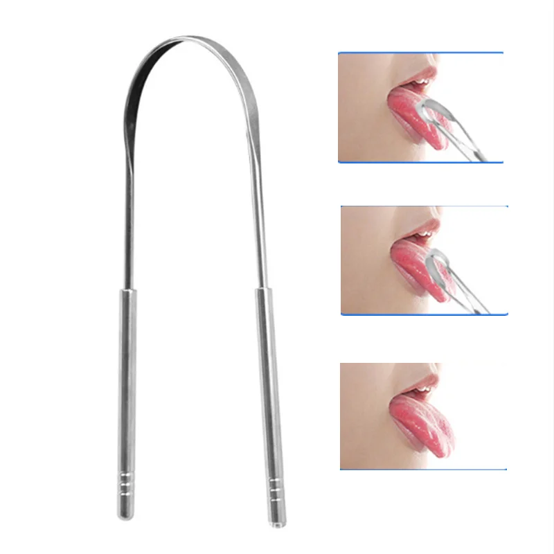 1PCStainless Сталь язык скребок для полости рта очиститель Медицинский рот щетка