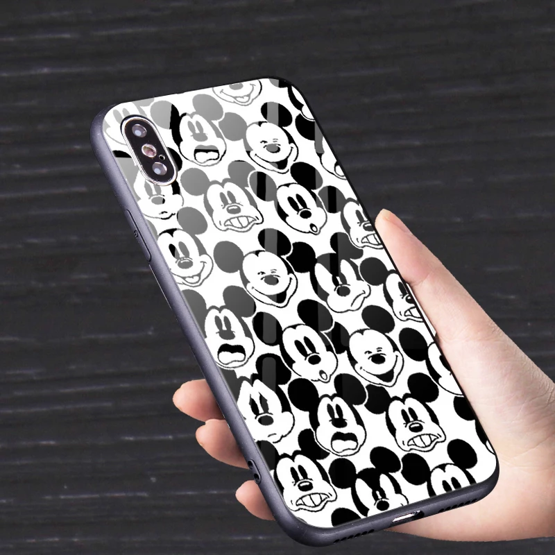 mqgl Милый мультяшный чехол для телефона из закаленного стекла TPU s для iPhone 11 Pro XR XS MAX X, чехол для iPhone 6 7 8 6 S Plus, чехол, Fundas Coque - Цвет: mqgl