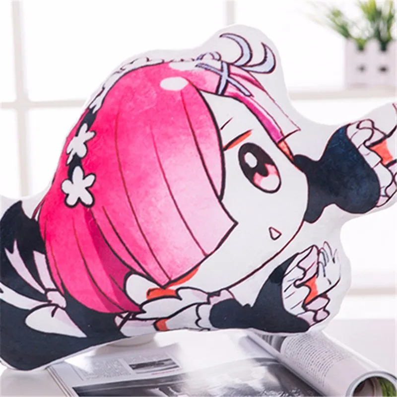 Аниме Мягкие бусы, игрушки Аниме Zero Kara Hajimeru Isekai Seikatsu Ram Rem, плюшевая игрушка, мягкая кукла, мини подарок, мягкая 18*15 см