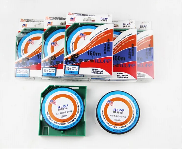 Ilure леска/фторуглеродная леска/основная леска 150 метров красочная прозрачная