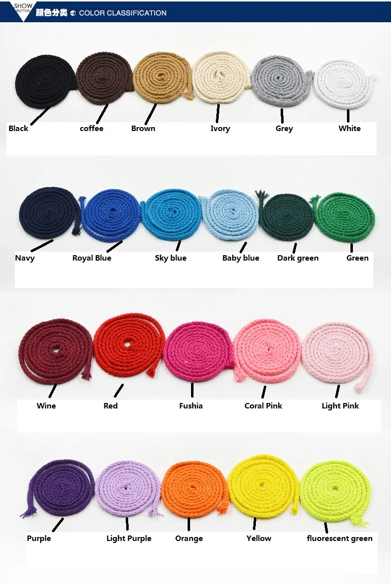 Плетеный шнур из натурального хлопка длина 5 мм 100 м|natural cotton rope|drawstring cordcotton rope |