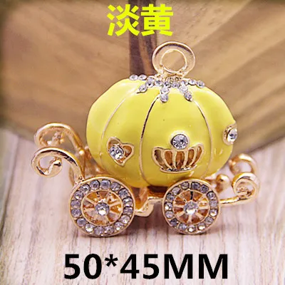 50 мм сплав Эмаль Кристалл Золушка Корона Тыква карета Подвески Стразы Diy