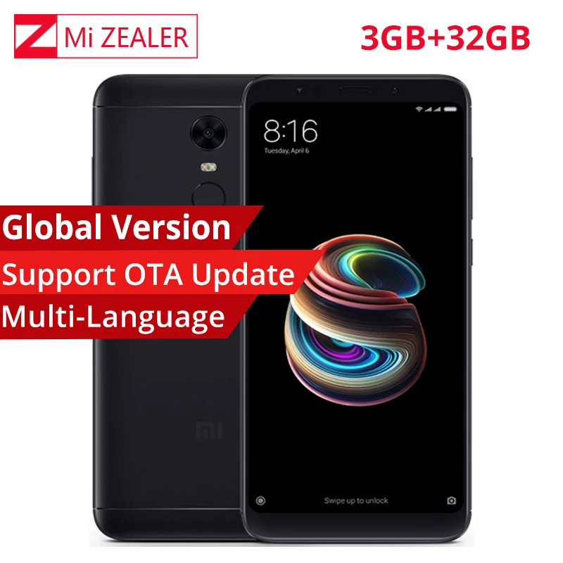 Глобальная версия Поддержка оты Xiaomi Redmi 5 плюс 3 ГБ Оперативная память 32