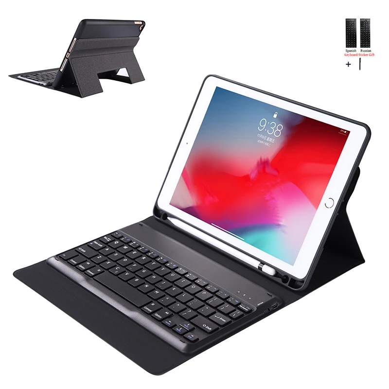 Чехол для iPad 2018 2017 9 7 WiFi Bluetooth клавиатура кожаный чехол Air 2 1 ультра тонкий Fundas с