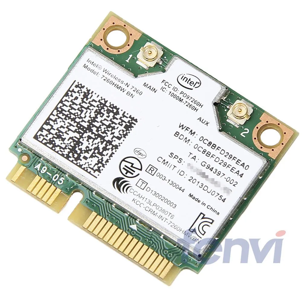 Ноутбук беспроводной Wi-Fi Bluetooth Половина мини PCI-E карта для Intel беспроводной-N 7260 7260HMW 7260HMWBN 802.11b/g/n Wifi+ BT 4,0