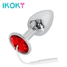 IKOKY электро Анальная пробка секс-игрушки для мужчин женщин мужчин 28*70 мм медицинские тематические игрушки терапевтический массажер Электрический шок Анальная пробка металл