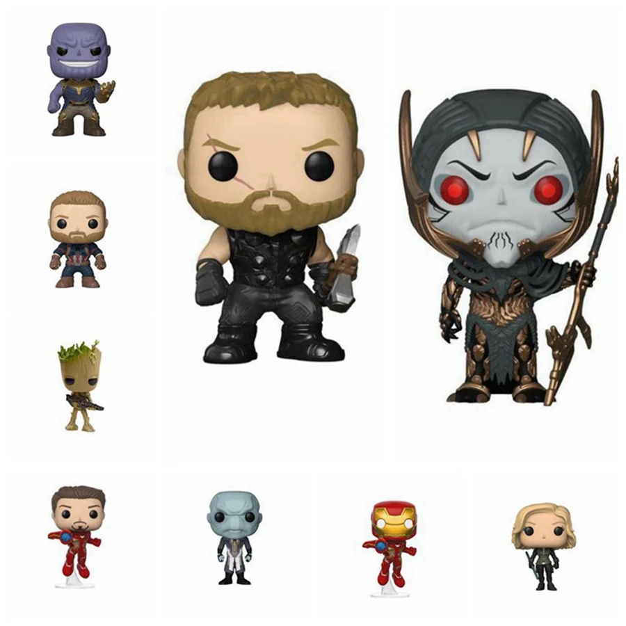 FUNKO POP Мстители бесконечные войны фигурки DEATH SAMUR THANOS THOR Железный человек Капитан