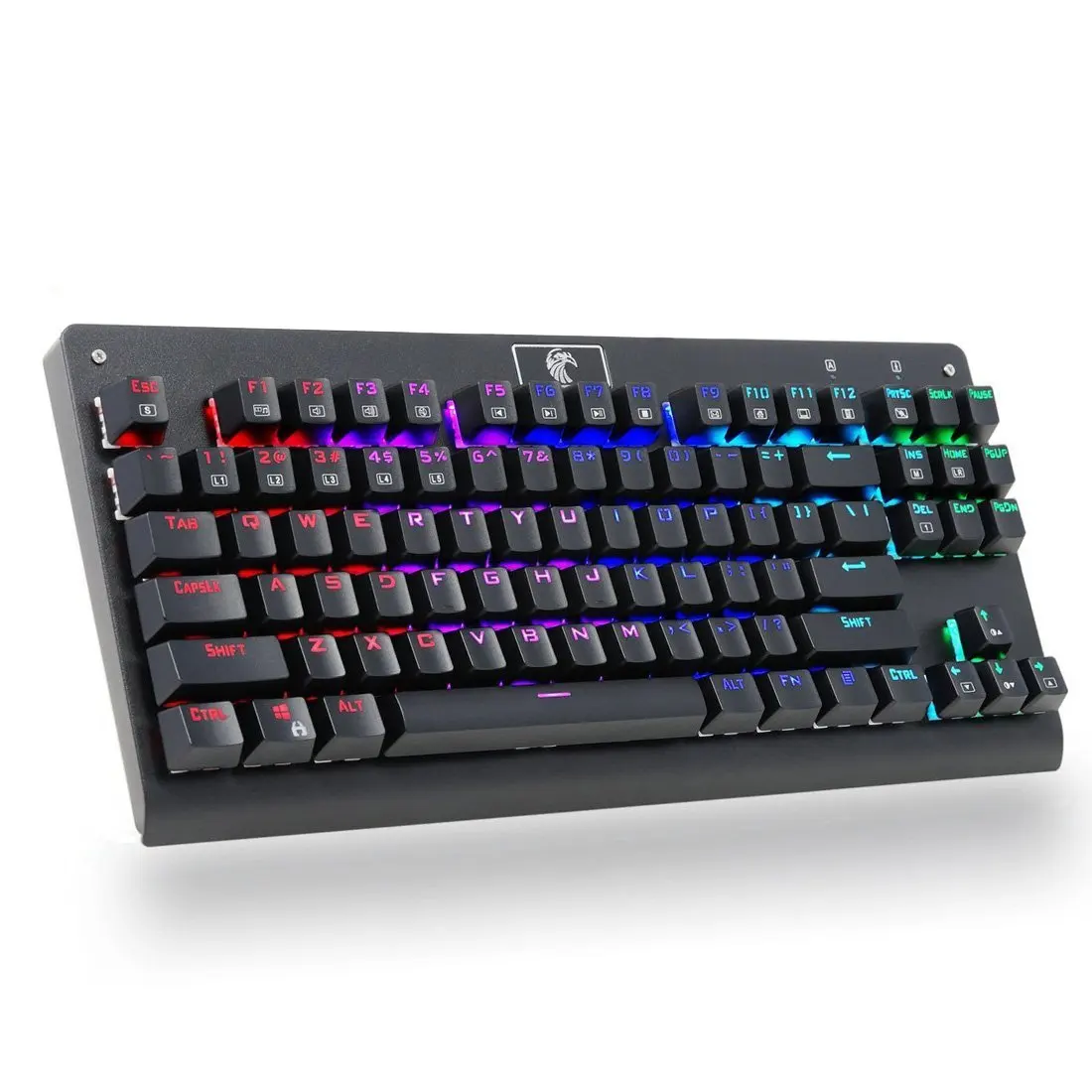 Z-77 Eagle RGB с подсветкой Tenkeyless Механическая игровая клавиатура 87 ключ синий переключатель анти-ореолы тактильная Clicky Gamer клавиатура