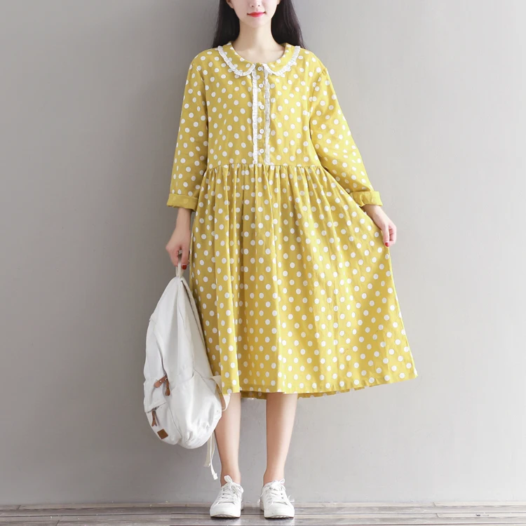 Осень 2017 г. Новый однобортный &quot&quot&quotкукольный&quot&quot воротничок&quot платье Для