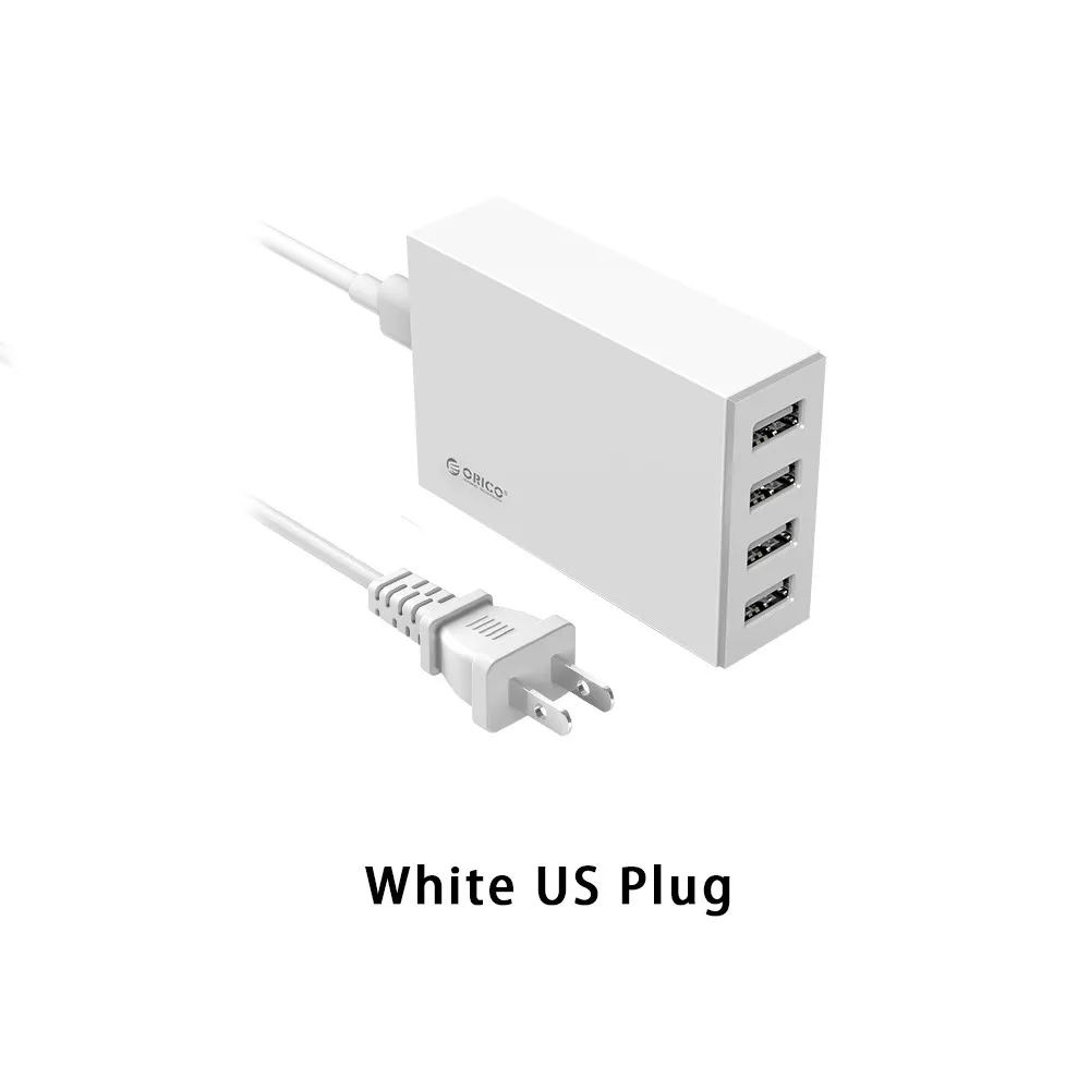 ORICO USB зарядное устройство 5 В 6,8 А Макс 34 Вт 5 портов USB Универсальное зарядное устройство для телефона samsung LG Xiaomi iPhone дорожное зарядное устройство s - Тип штекера: White US Plug