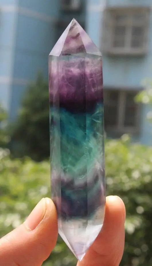 

NATURAL Bright-coloured FLUORITE CRYSTAL POINT HEALING