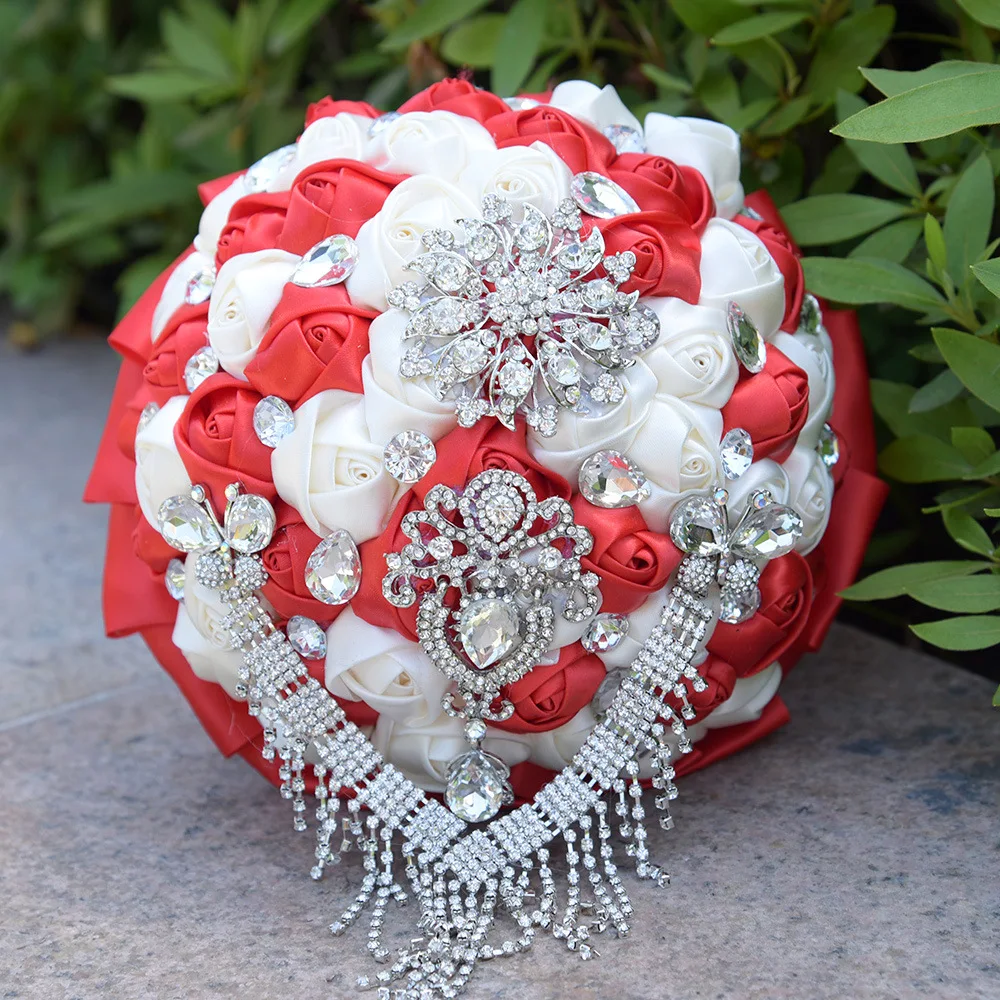Букет невесты AYiCuthia De Mariage Mauve королевский синий/фиолетовый/черный букет для