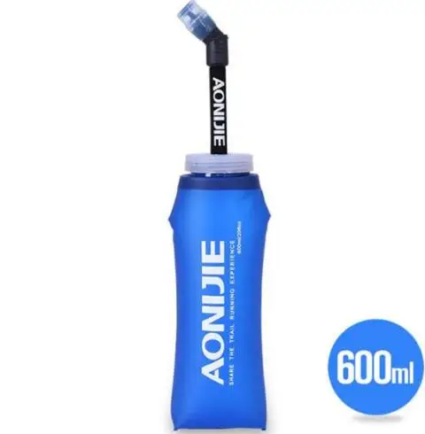 600ml bottle 170 мл 200 мл 250 мл 350 мл 600 мл AONIJIE Беговая Спортивная велосипедная мягкая бутылка для воды складная термополиуретановая мягкая фляжка сумка для воды - Цвет: 600ml bottle
