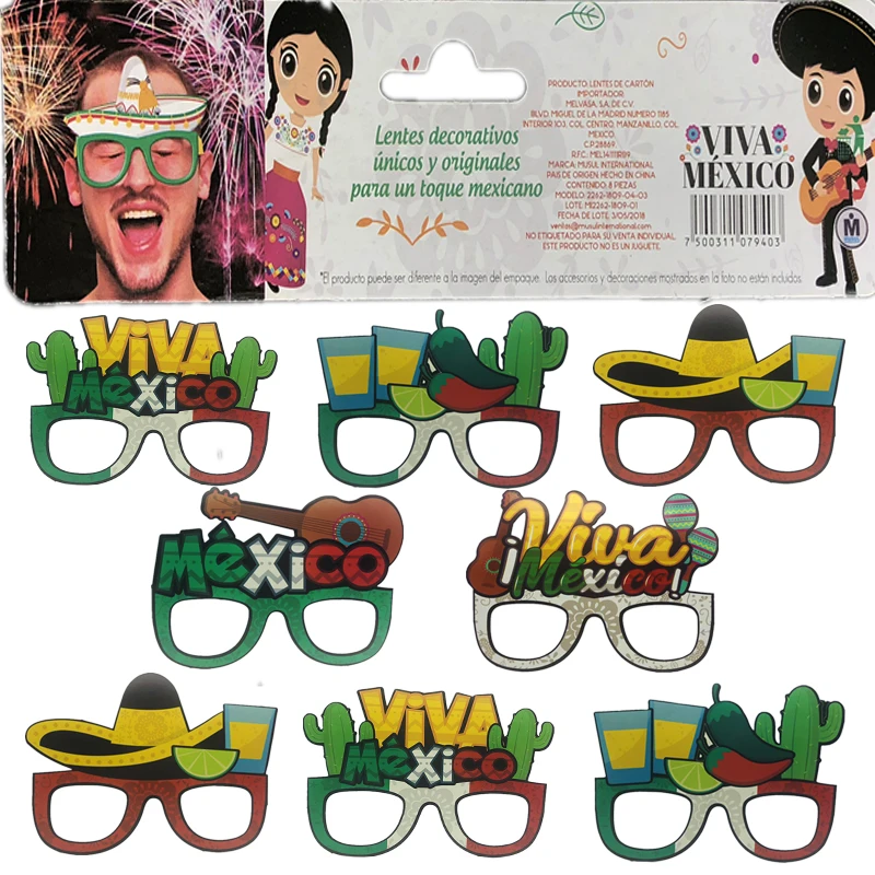 8 шт. декоративные бумажные очки в мексиканвечерние стиле | Дом и сад