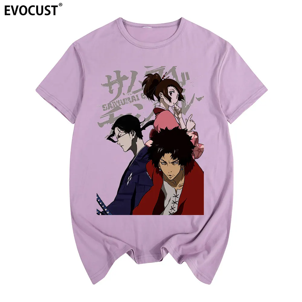 Хлопковая мужская футболка Samurai Champloo новая модная женская унисекс|Мужские