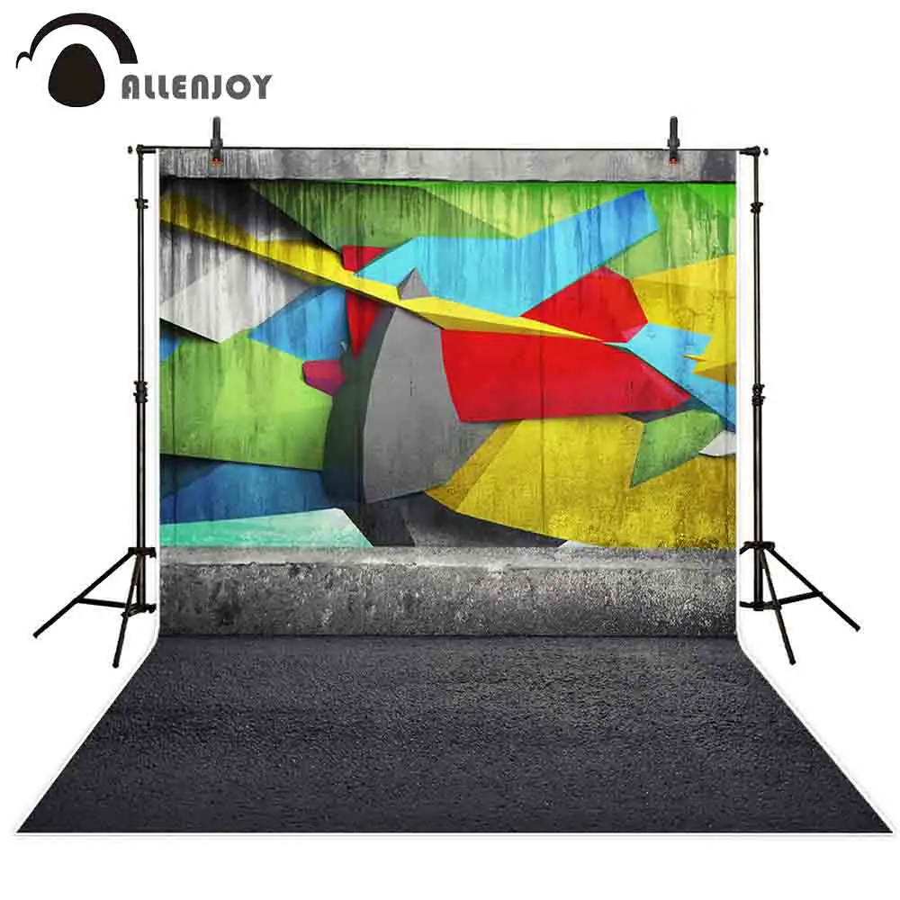 Allenjoy абстрактный 3d Граффити фрагмент красочный бетон стена парк уличное