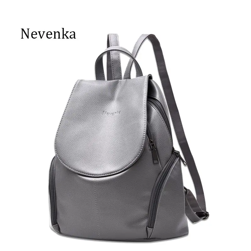 Nevenka женские рюкзаки модные кожаные сумки на молнии повседневные плечо Mochila