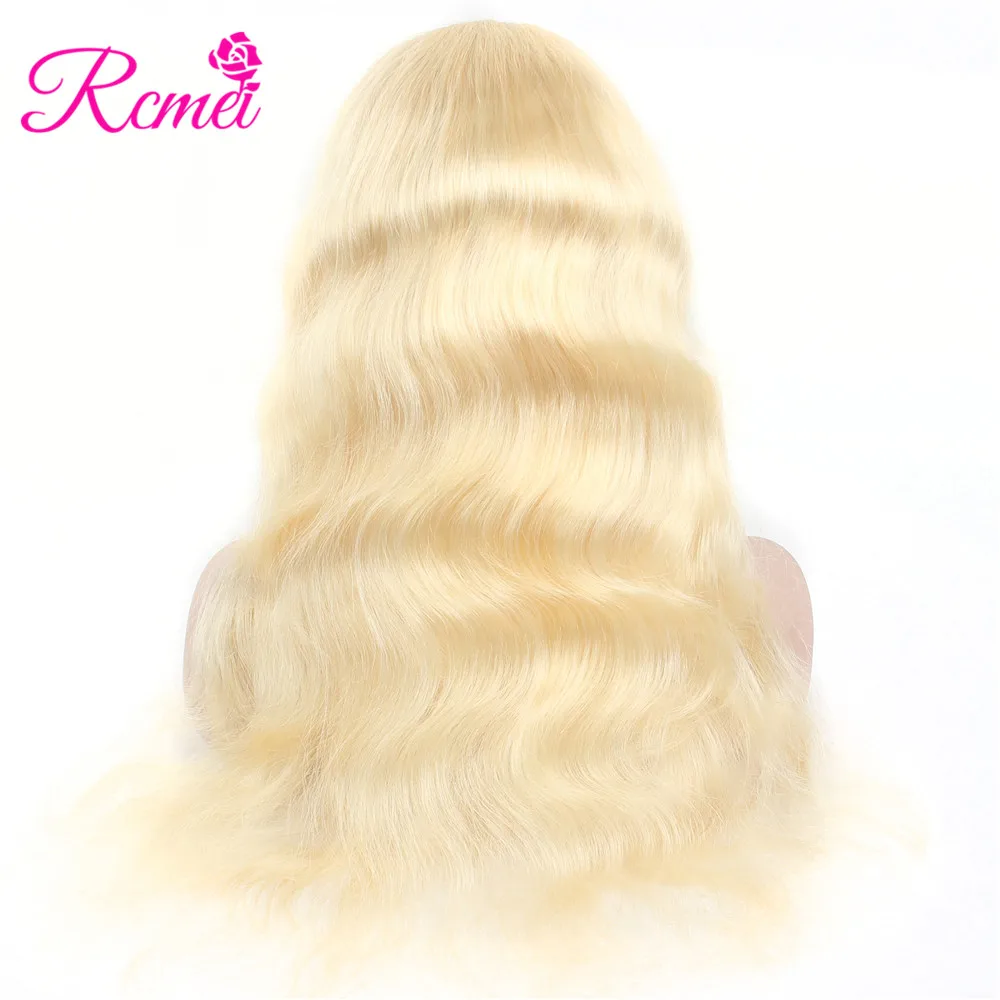 Rcmei волна тела 613 блонд парик бразильский Remy 13*4 прозрачное кружево спереди
