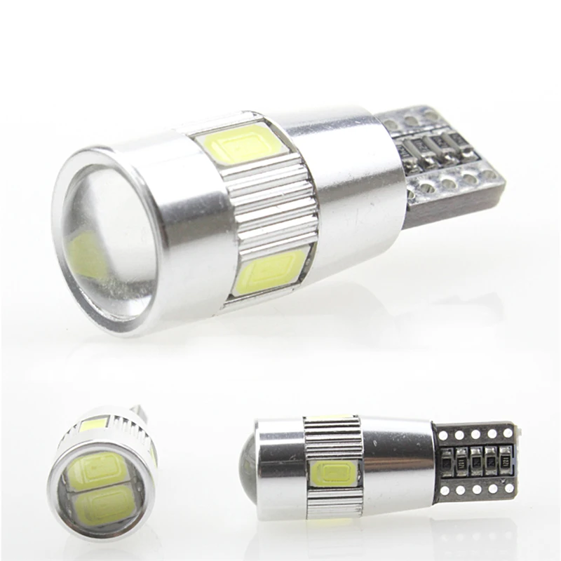 KEYECU 2 шт. яркий белый T10/W5W/194/168 5630 6SMD Canbus без ошибок автомобильная светодиодная
