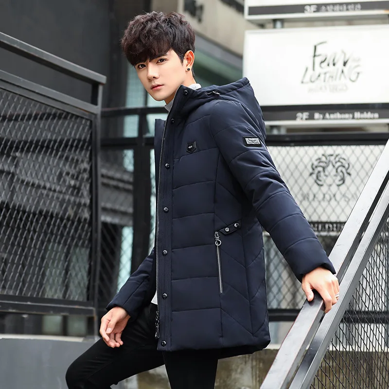 2018 new Brand winter Jacket for men hooded coats casual mens thick coat male slim cotton padded down outerwear | Мужская одежда