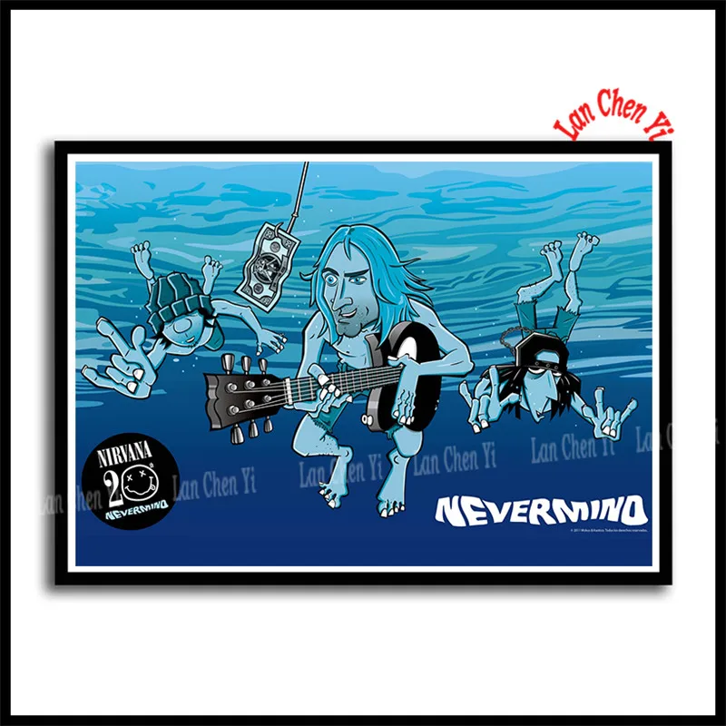 Красный Nirvana певец плакат Курт Кобейн рок-музыка белая бумага с покрытием плакаты живопись Бар настенная декоративная живопись певец плакат - Цвет: Красный