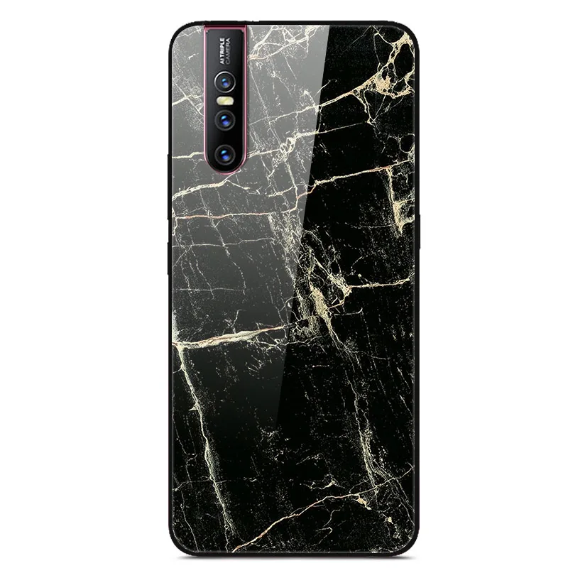 09 Чехол из закаленного стекла для Coque VIVO V15 Pro, чехол V 15, мягкий бампер, 3D Рисунок кошки, чехол для VIVO V15 Pro V15Pro V 15, чехол для телефона - Цвет: 09