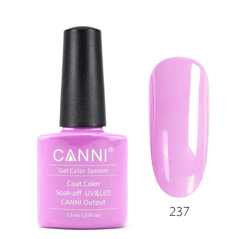 CANNI UV гель Лаки 7,3 мл французский Цвет 215-258 чехол с блестящей жемчужной блестящие шикарные женские босоножки с Светодиодный УФ-лампы для ногтей художественный Гель-лак для ногтей - Цвет: 237