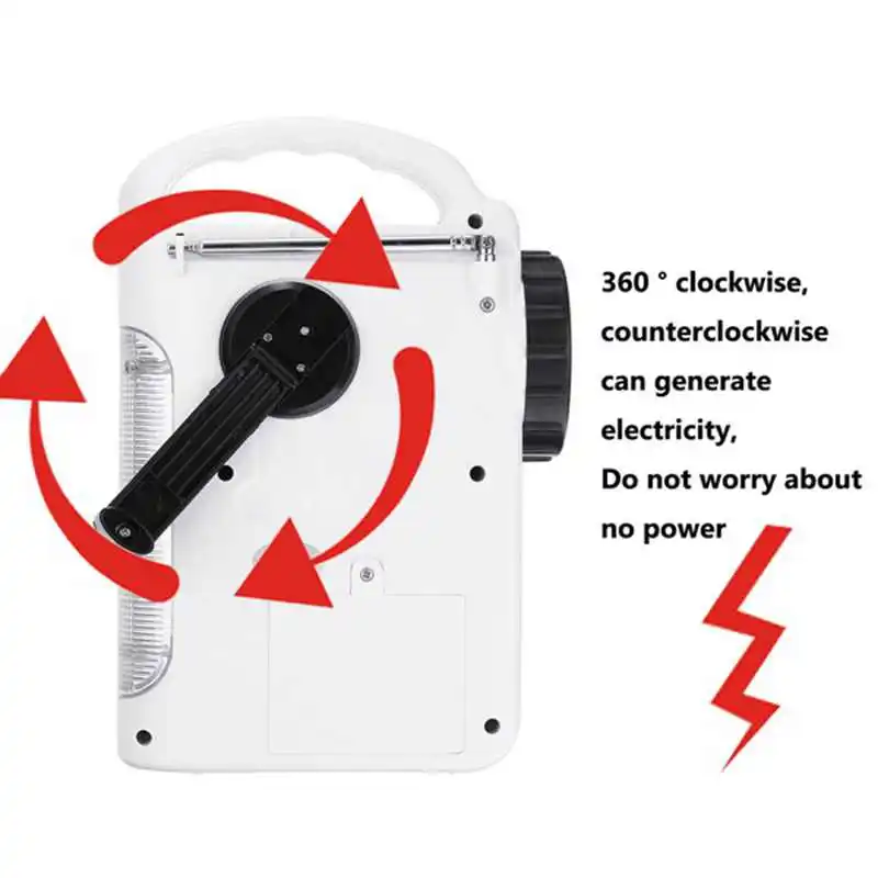 AM/FM Bluetooth наружное радио на солнечной батарее с динамиком аварийный приемник