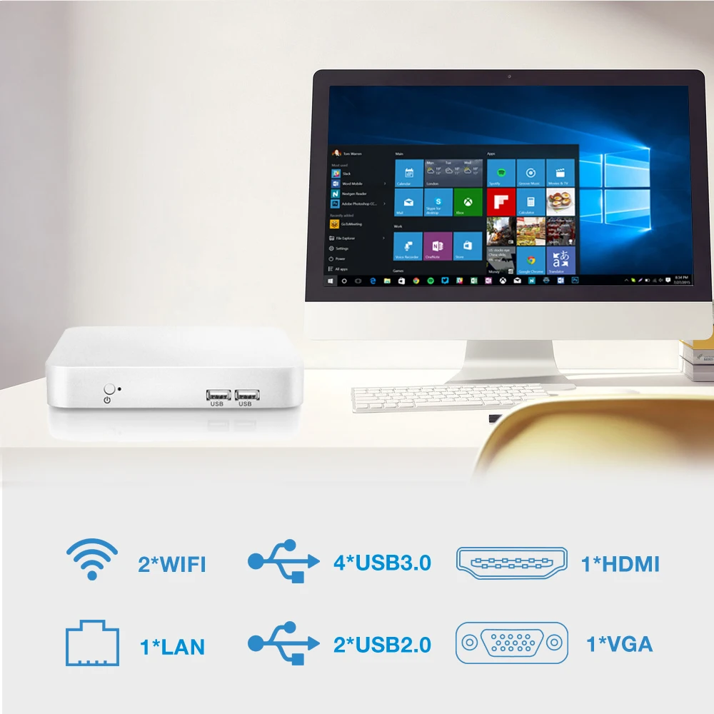 Мини ПК i5 i7 Windows 10 компьютер мини Core i5 4200U i7 4500U 6500U 4K HD компьютер офисный Настольный Barebone wifi HDMI ТВ мини