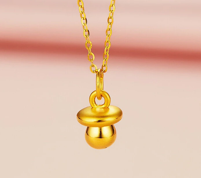 

Authentic 24K Yellow Gold Pendant / Bless Milk Bottle Pendant / 0.8-1.5g
