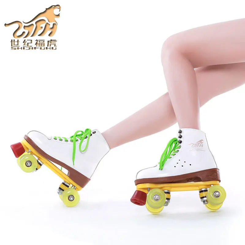 Натуральная ролик для отделки кожи коньки двойной линии Patines Для женщин модели