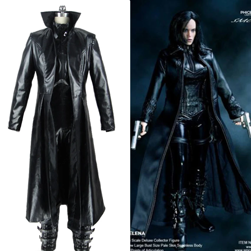Костюм для косплея Underworld 4 из пробуждающей Селены женский зимний черный длинный