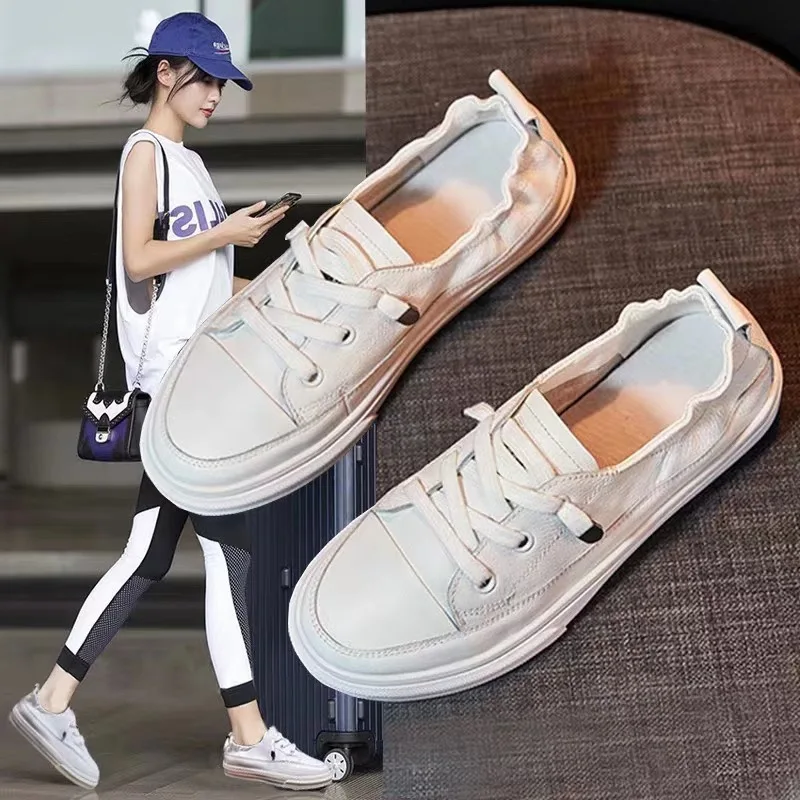 2019 New Fashion Sneakers Super-fiber Leather Students' Casual Shoes Women's Vulcanized Women Drop Shipping | Обувь
