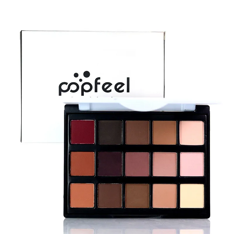 POPFEEL 15 видов цветов Палитра теней для век телесного цвета Профессиональная