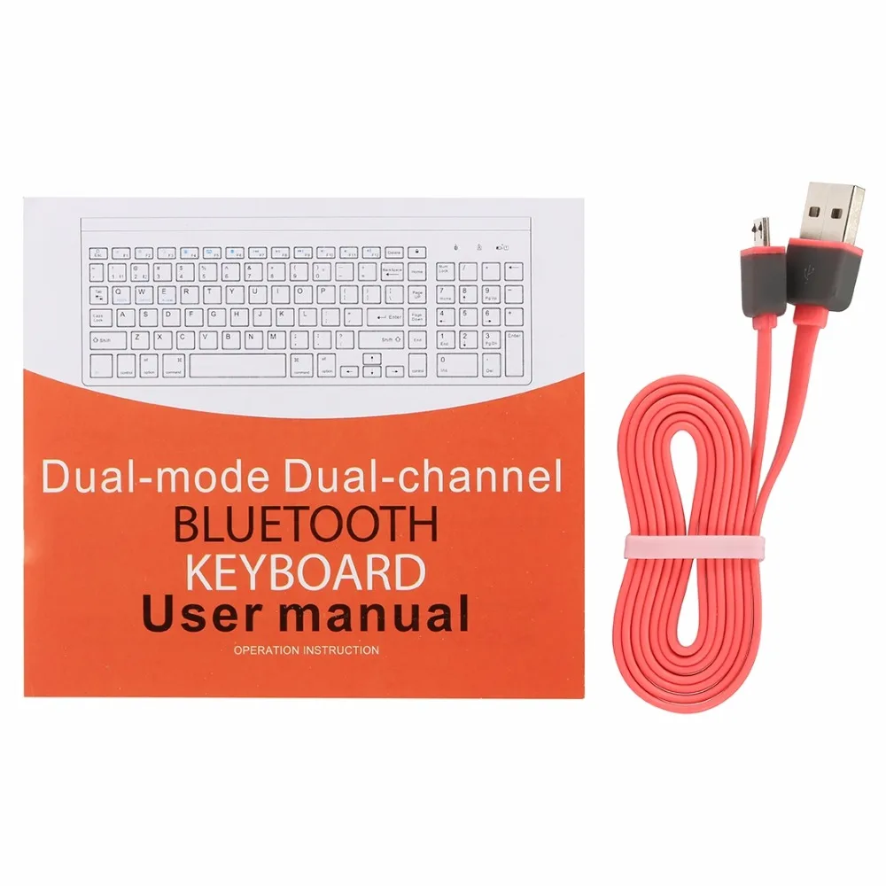 K368 двойной режим двухканальный 102 ключей Беспроводной Bluetooth клавиатура для