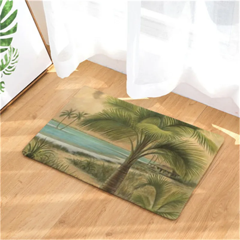 Практичные модные пляжные коврики с принтом прямоугольные для гостиной