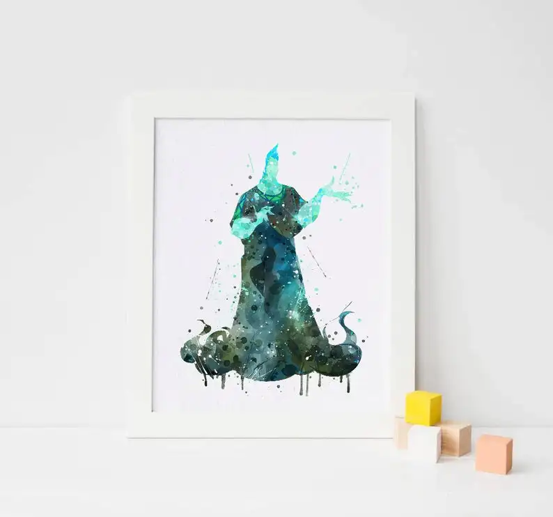 Печать Hades Постер Hercules акварель домашний Настенный декор для детской комнаты