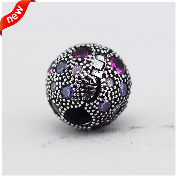 Фиолетовый космический звезды клип подвески пригодный для бандуры браслет 100%