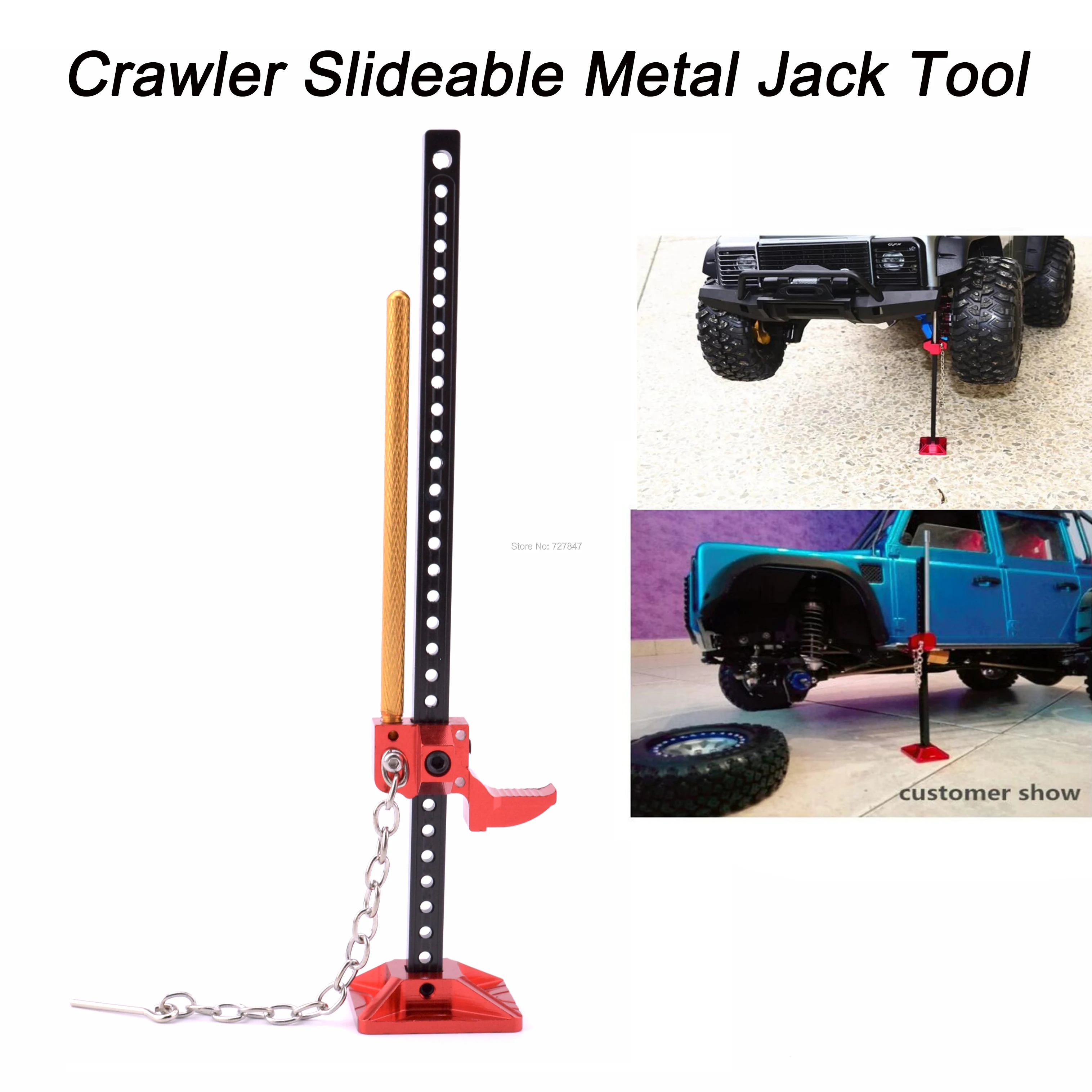 

Металлический домкрат 1:10 для радиоуправляемых моделей Rock Crawler, аксессуары для осевых моделей SCX10 TAMIYA CC01, RC4WD, D90, D110, TF2, запчасти для грузовико...
