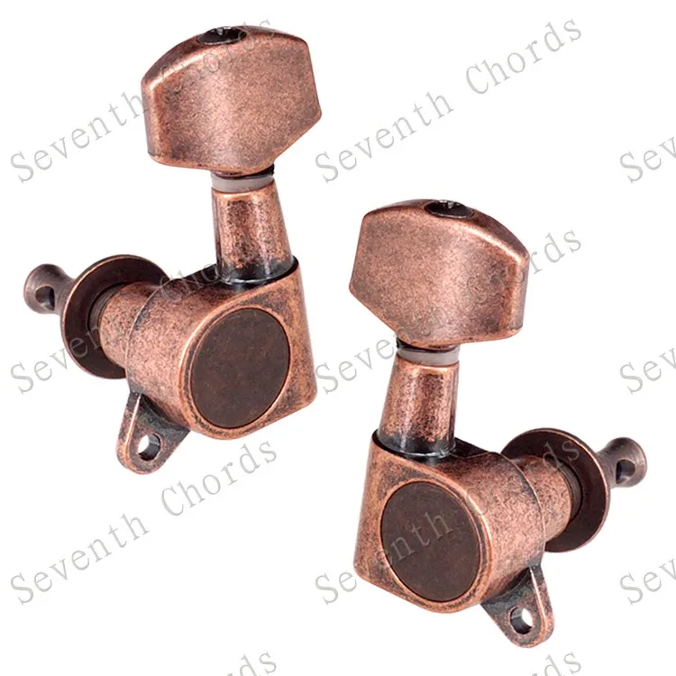 Набор 6 шт. Sealed-gear Guitar Tuning Pegs ключи тюнеры машинные головки для гитары-хромовый и черный и золотистый выбор