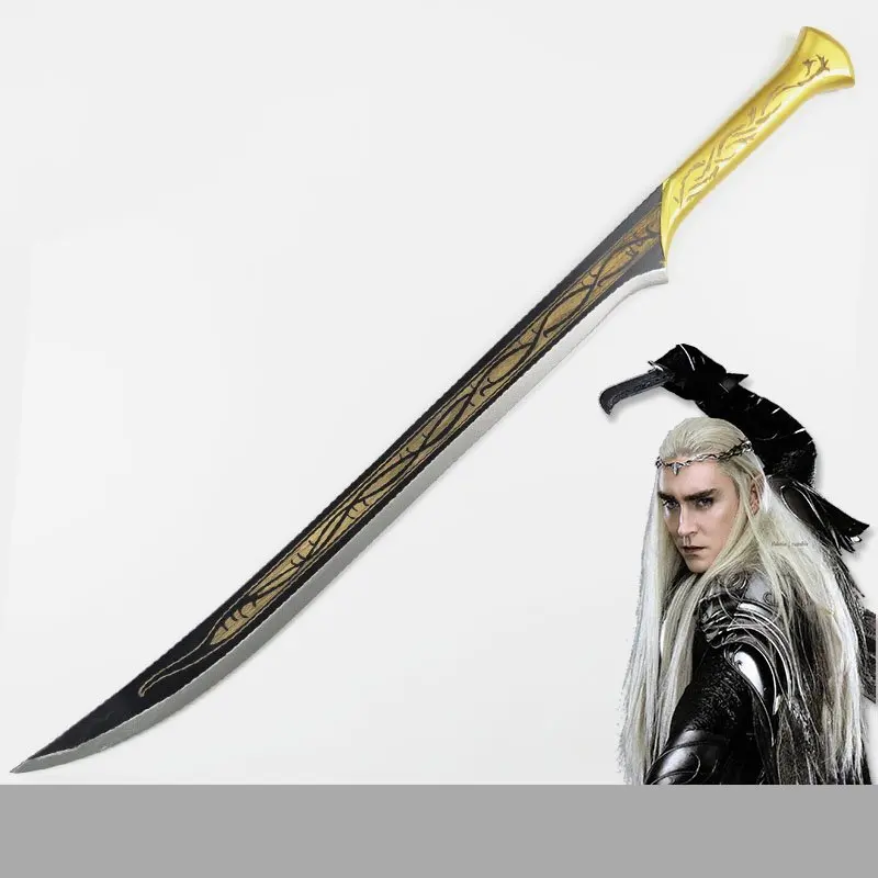 Фильм король эльфов Thranduil Косплэй деревянный меч оружие опора|Реквизит для