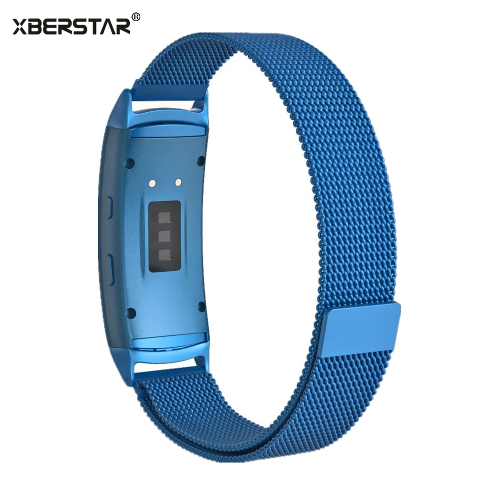 Миланские часы из нержавеющей стали, ремешок на запястье для samsung Galaxy gear fit 2 fit2, SM-R360, gps, Магнитная Петля, браслет, ремешок для часов