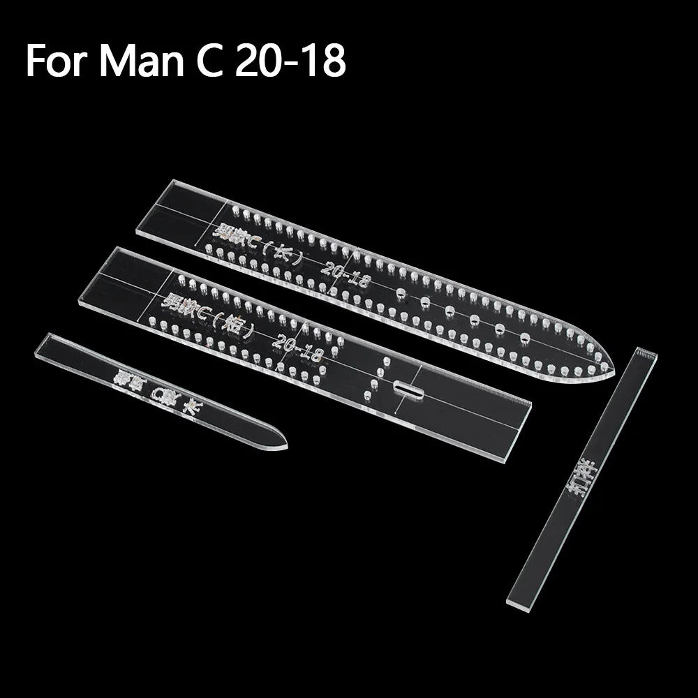 For Man C 20-18 1 Набор прозрачный акриловый женский мужской ремешок для часов Трафарет Шаблон форма для самостоятельного изготовления кожаный инструмент для рукоделия - Цвет: For Man C 20-18