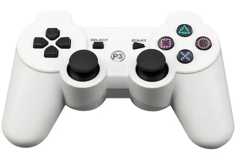 Белый JIELI беспроводной Bluetooth сплошной цвет контроллер для sony playstation Dualshock 3 PS3 контроллер вибрации геймпад - Цвет: Белый