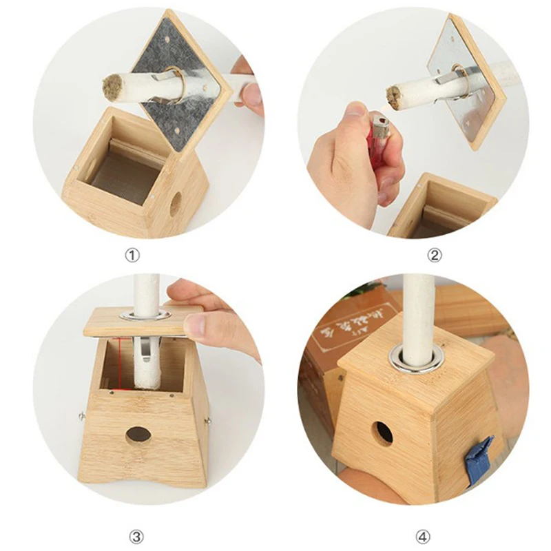 Bamboo Moxa прижигание коробка иглоукалывание релаксационный ролик палочка держатель шеи руки тела акупунктурный массаж прижигание терапия устройство